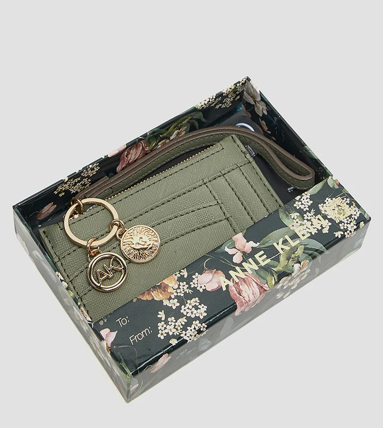 Anne Klein  Anne Klein Logo Detail Zippered Wallet for Women | Best Price UAE